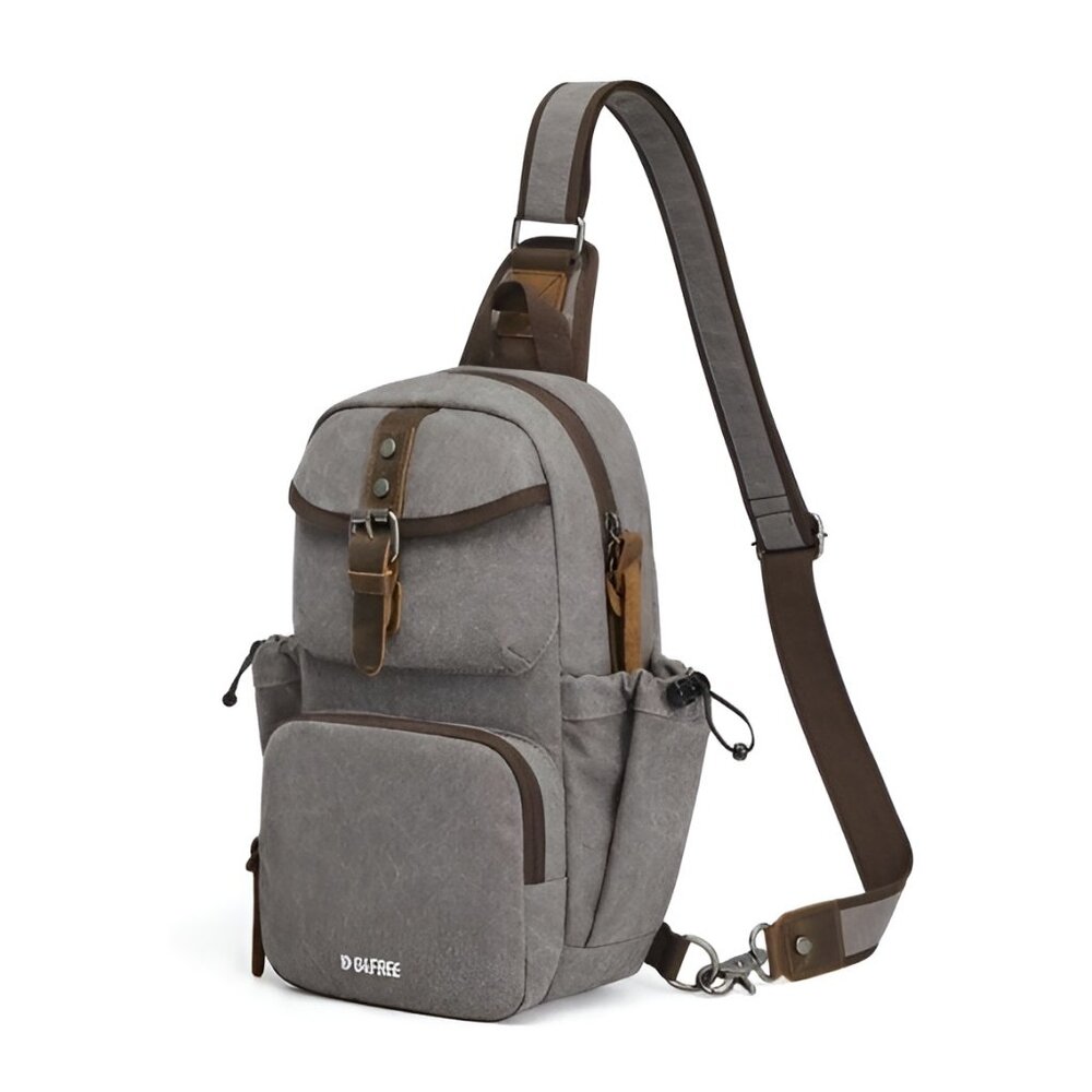 NEW Canvas & Leather RFID Sling Backpack